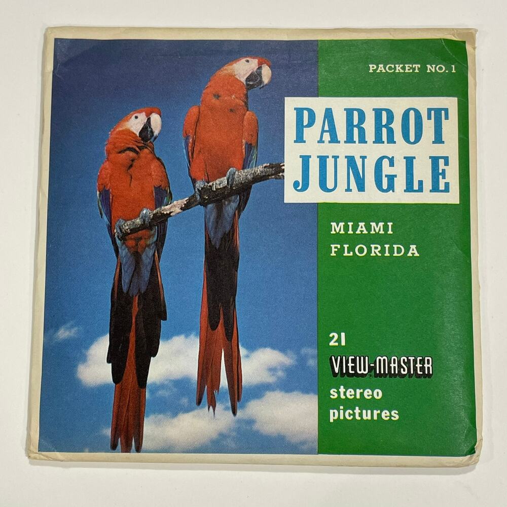 View Master 965 Parrot Jungle MIAMI FLORIDA Vintage - 3 reel set